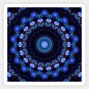 Cerulean Night Jewel Mandala Sticker